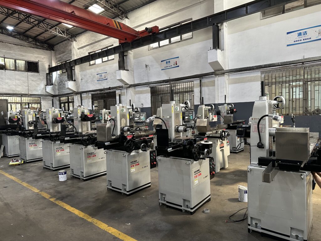 YUTON surface grinders in assembly workshop