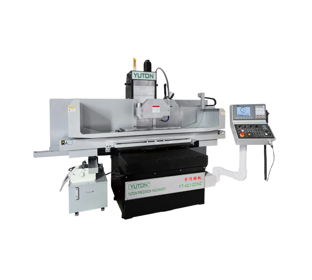 YUTON YT-40100NC heavy-duty surface grinding machine with programmable spindle travel and external coolant cabinet
