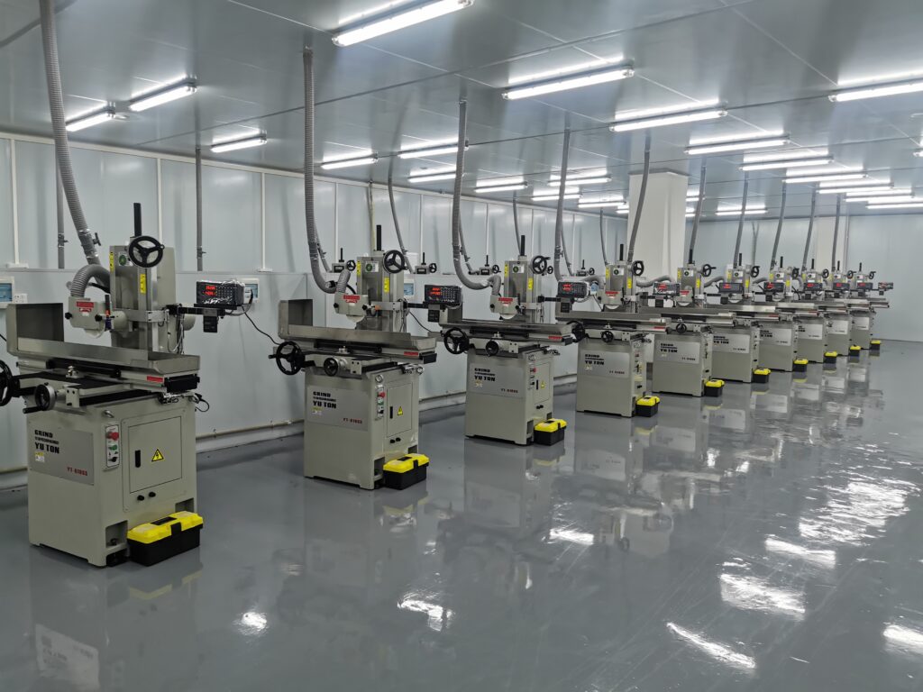 YUTON manual slot grinding machine row delivered to customer workshop