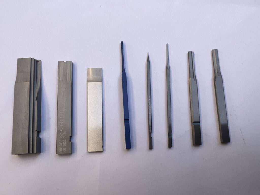 Diverse surface grinding machine applications: machined parts by YUTON 618 grinder