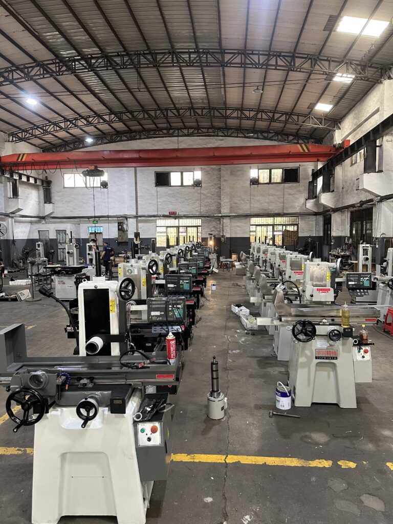 YUTON surface grinder production line in Dongguan factory, China, ISO9001 certified