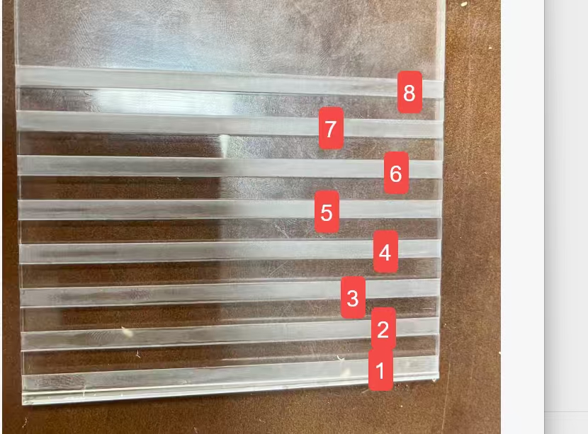 Clear glass workpieces precision processed by YUTON glass surface grinding machine