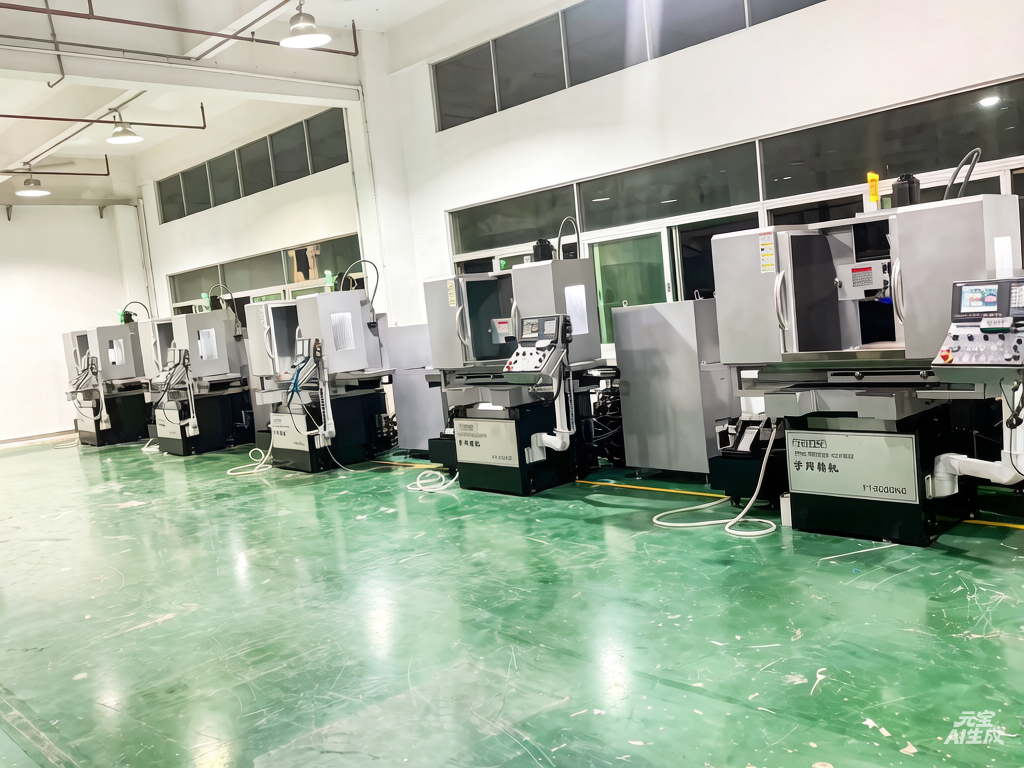 Row of YUTON CNC precision grinders commissioned and ready for production at customer factory