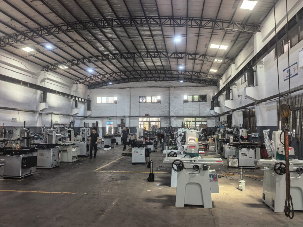 Precision grinder supplier manufacturing CNC surface grinding machines in a modern factory