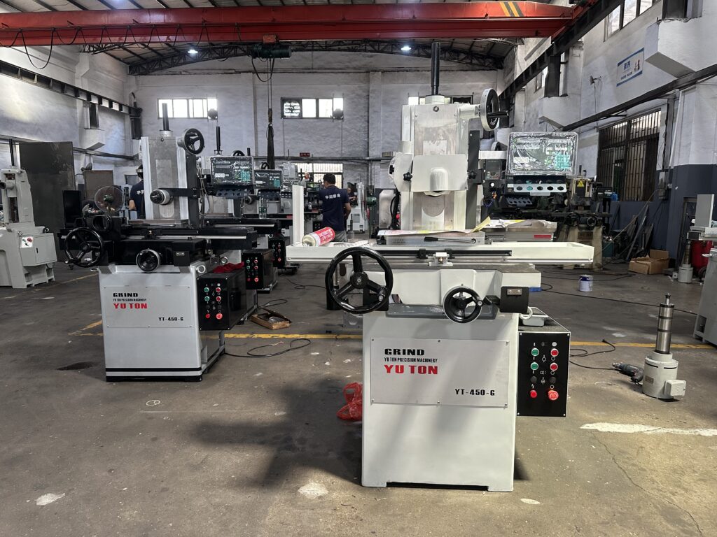 YUTON manual surface grinder installed and commissioned in customer workshop