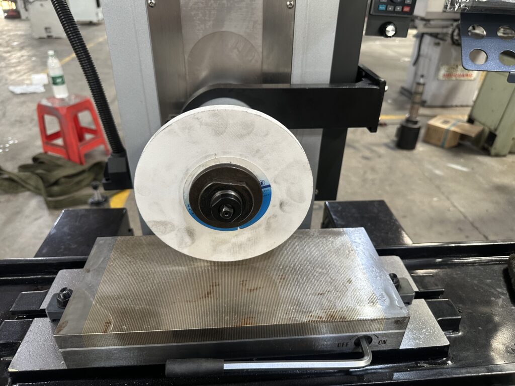Grinding wheel dressing techniques performed on a precision surface grinder