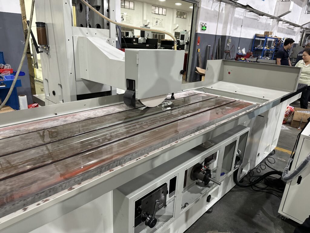 Surface grinder workholding using a magnetic chuck during precision grinding