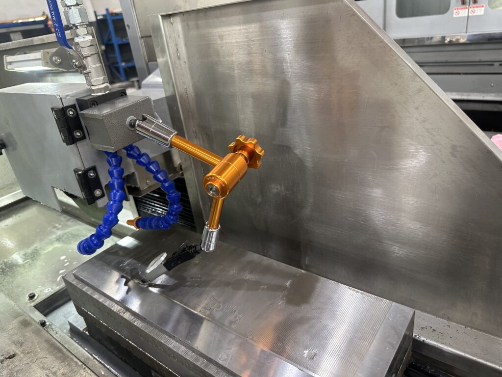 AI vision system inspecting precision ground components for surface quality