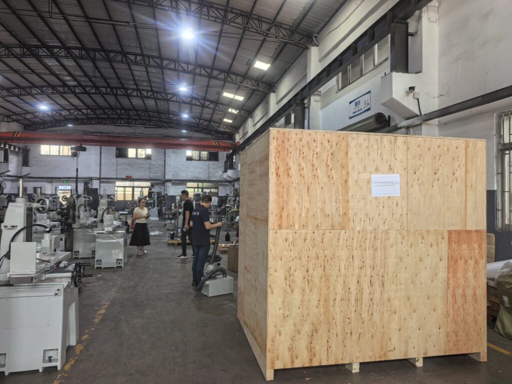 Surface grinder Brazil securely packed for export with protective wooden crate packaging