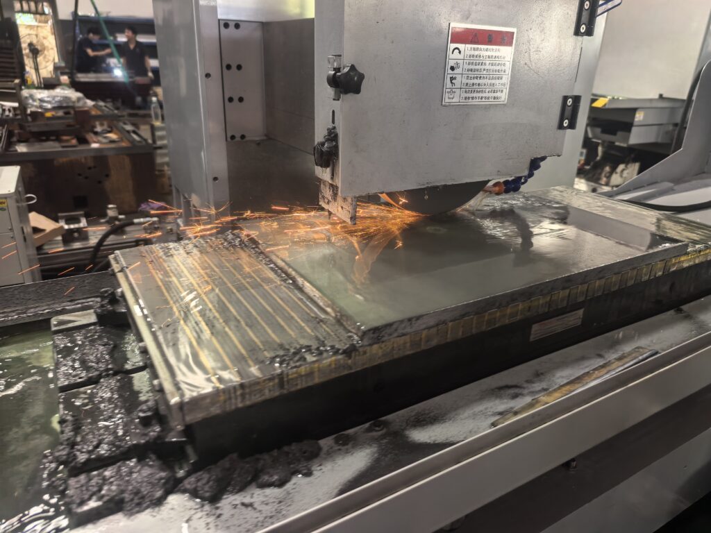 Surface grinding for tungsten carbide using diamond wheel on CNC grinding machine