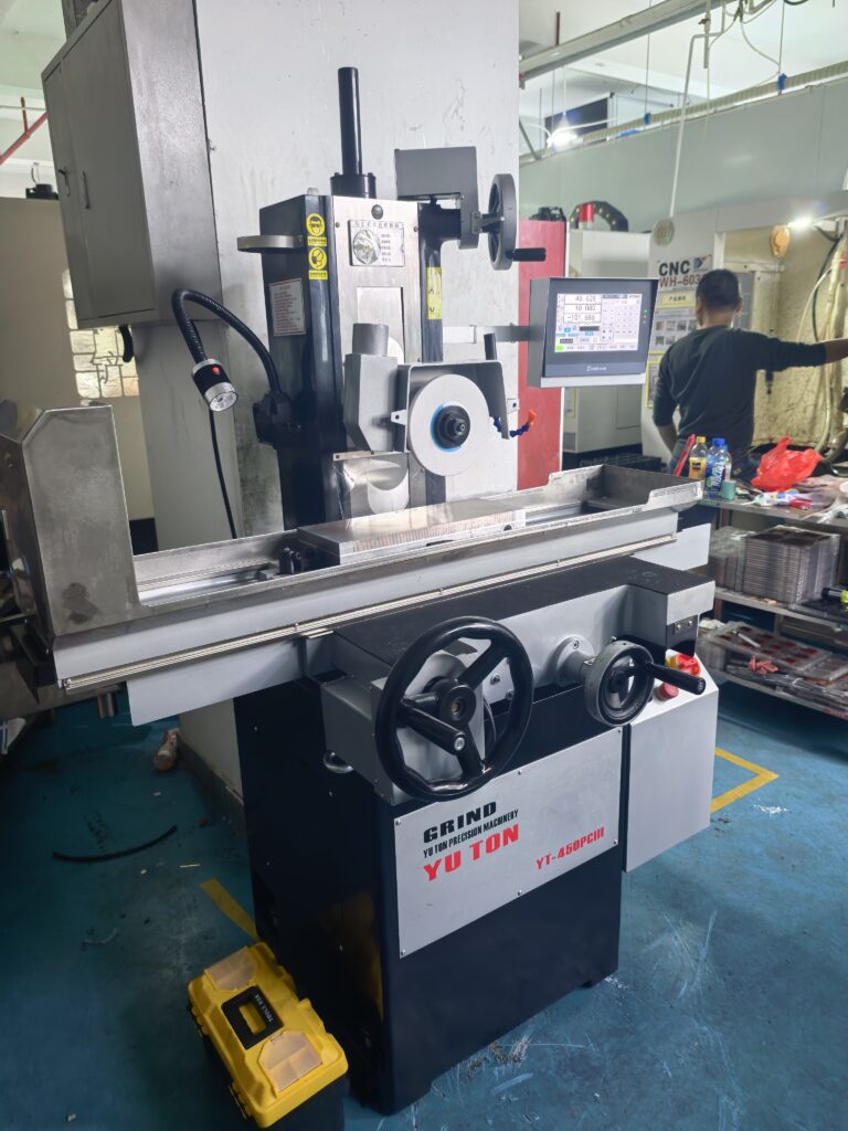 YUTON surface grinder using optimized grinding parameters for precision machining