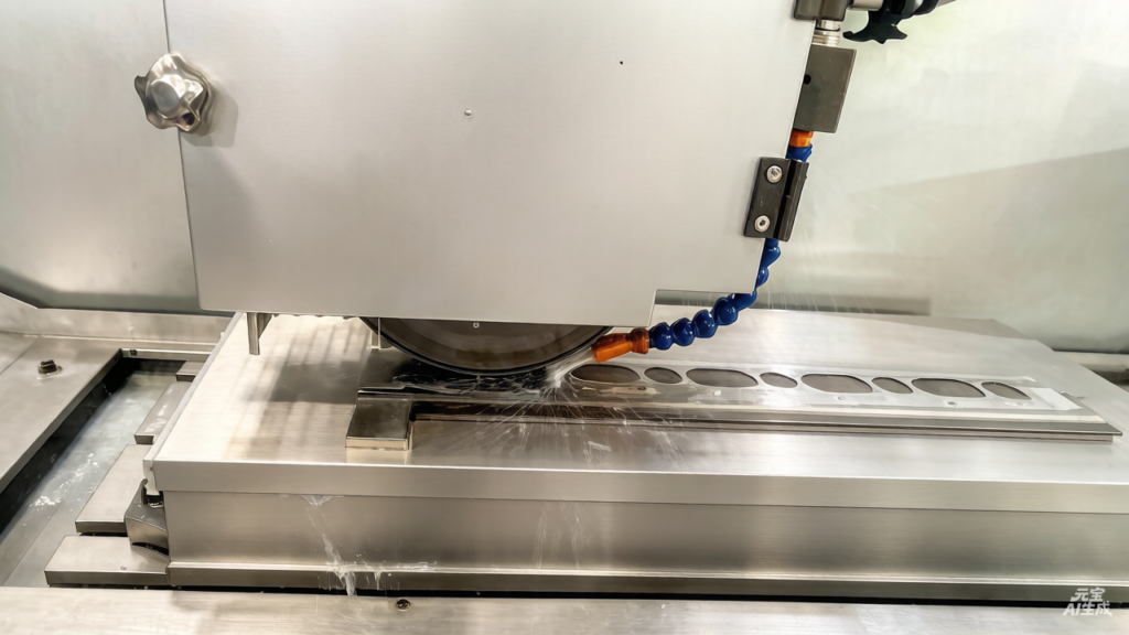 Nano precision grinding machine producing sub-micron surface finish below 10 nm Ra